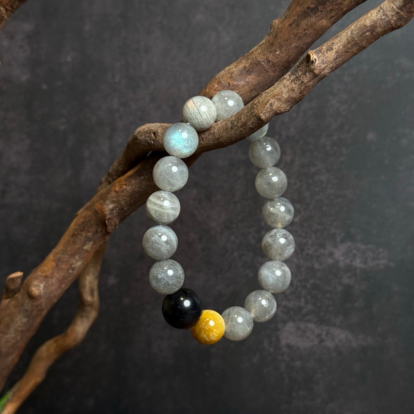 Natural Grey Moonstone Beaded Bracelet/Diy crystal bracelet