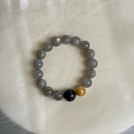 Natural Grey Moonstone Beaded Bracelet/Diy crystal bracelet
