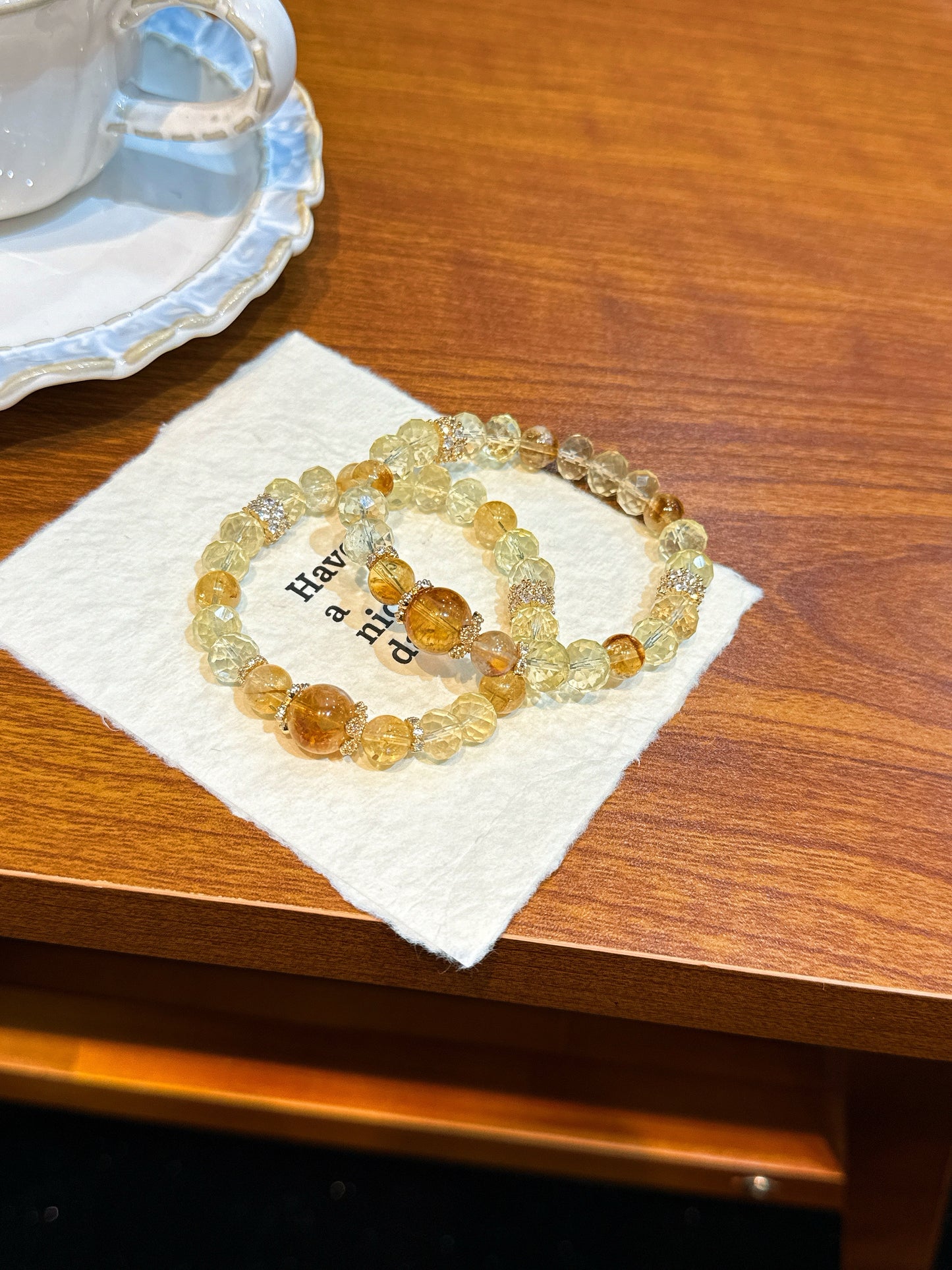 Yellow Crystal Fortune-Taking Customized Design/crystal bracelet