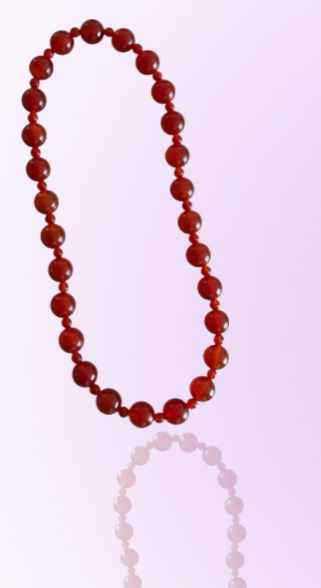 Red agate double-ring bracelet/Extremely obvious