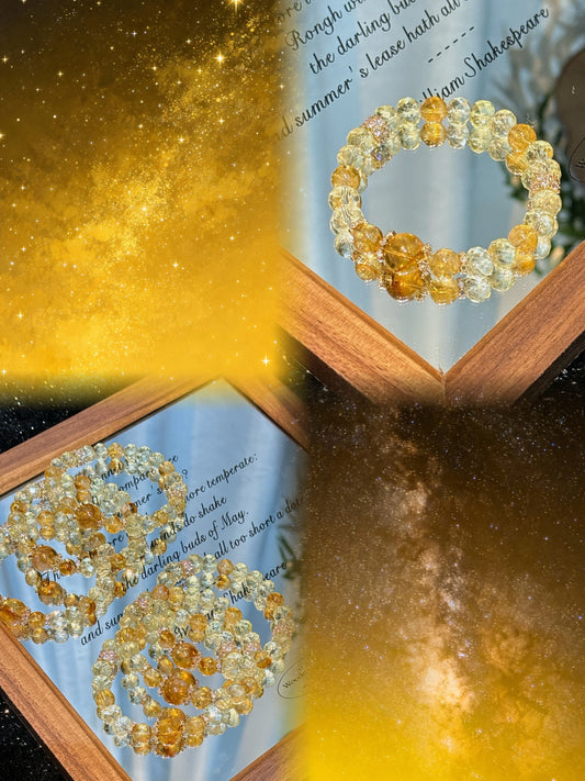 Yellow Crystal Fortune-Taking Customized Design/crystal bracelet