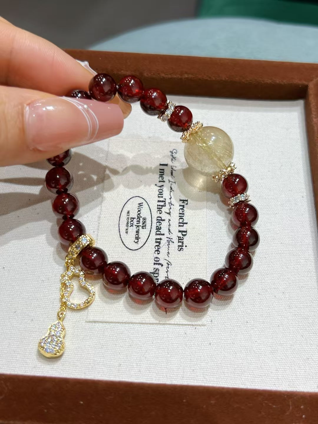 Natural Tourmaline+natural golden quartz.DIY Customized Crystal Beaded Necklace