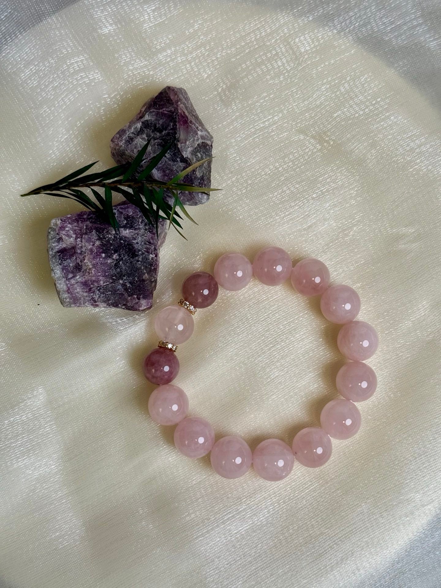 Natural grapefruit jelly powder crystal bracelet