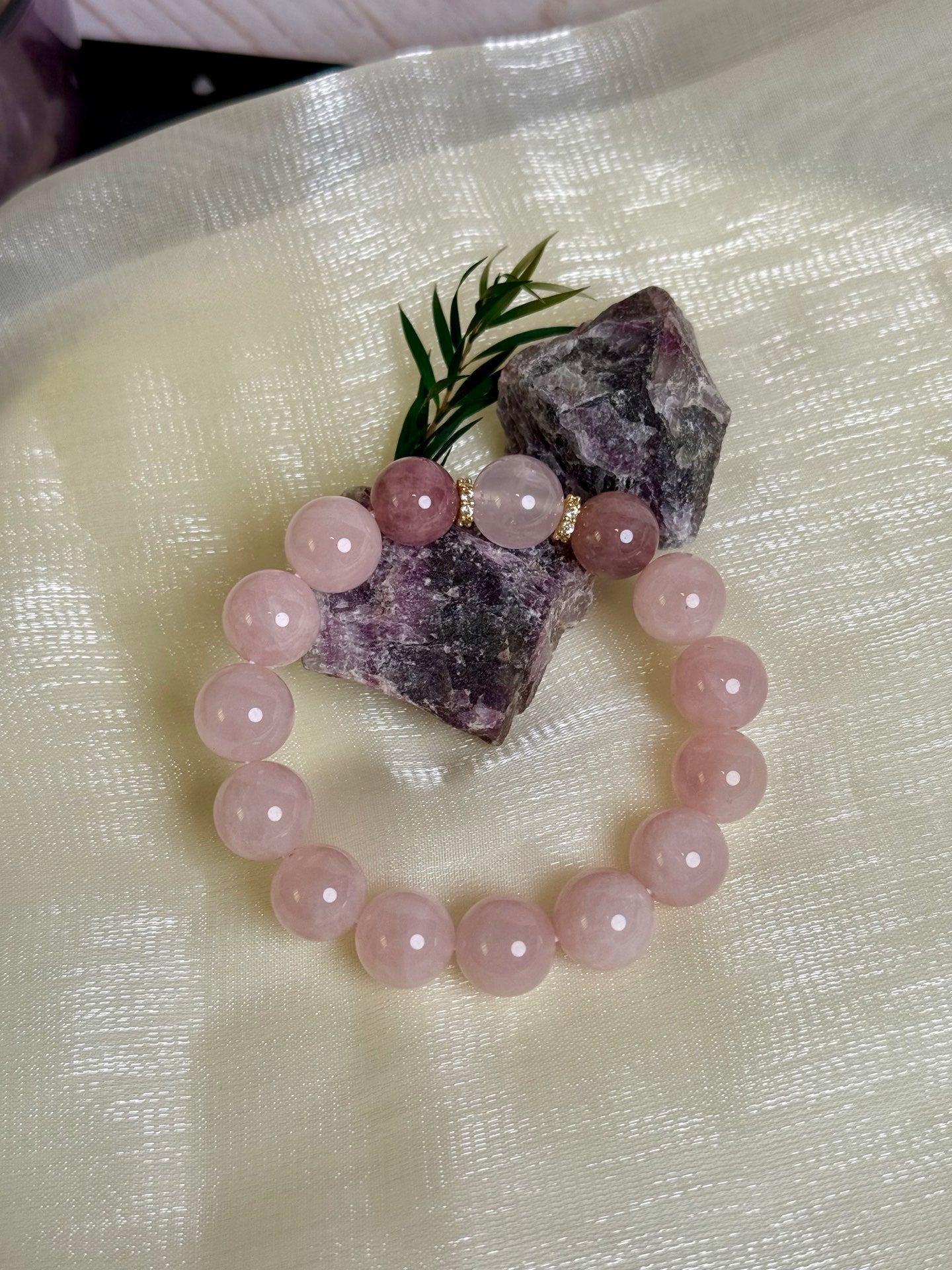 Natural grapefruit jelly powder crystal bracelet