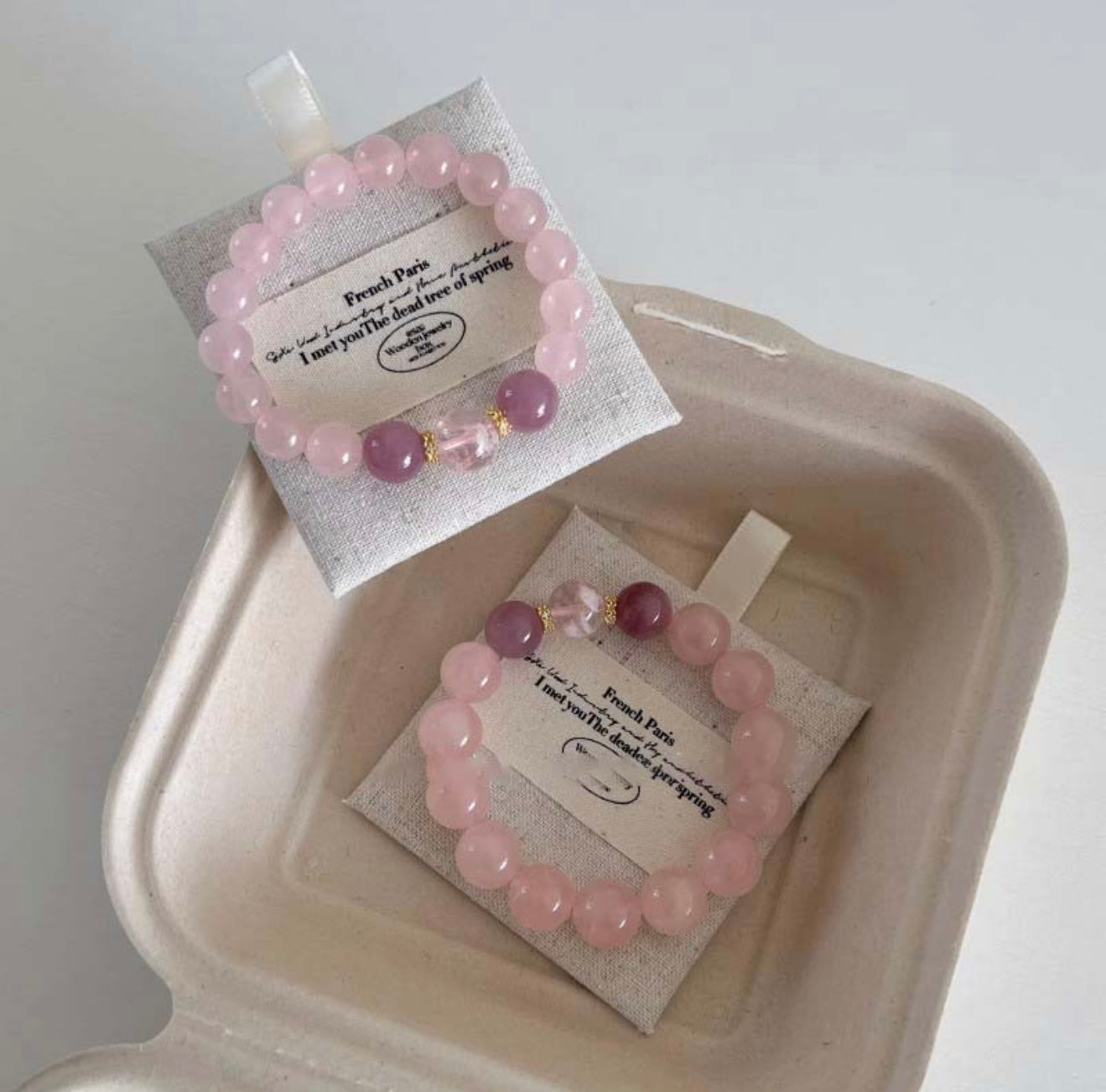 Natural grapefruit jelly powder crystal bracelet