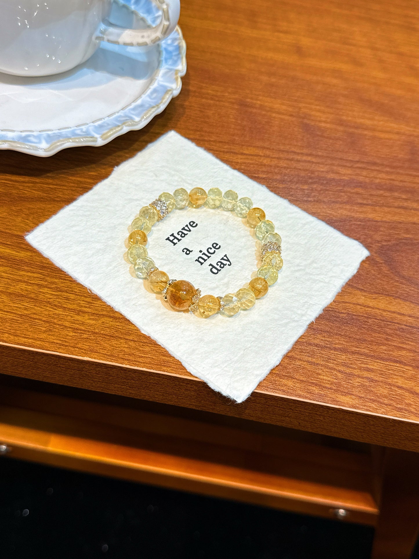 Yellow Crystal Fortune-Taking Customized Design/crystal bracelet