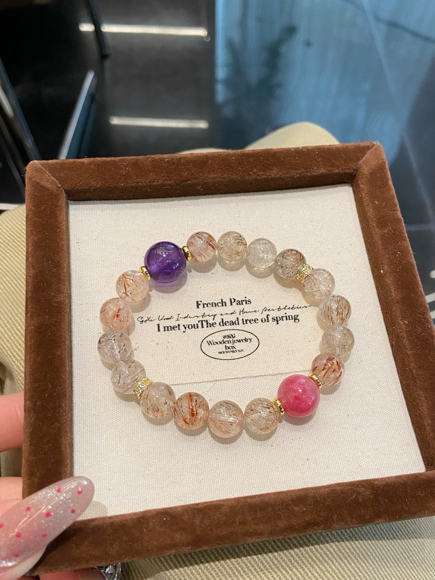 Crystal Bracelet - Crimson Flame Star Dome