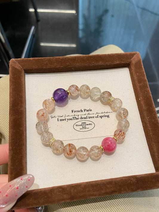 Crystal Bracelet - Crimson Flame Star Dome