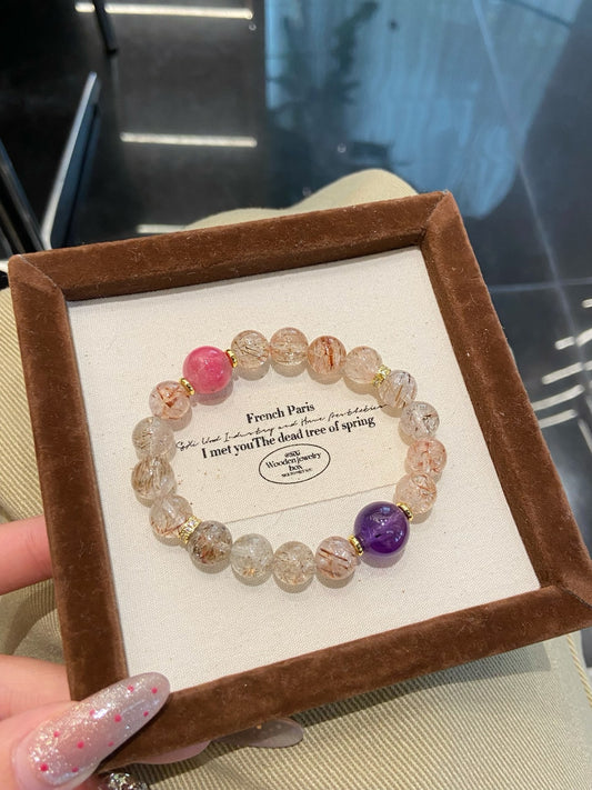 Crystal Bracelet - Crimson Flame Star Dome